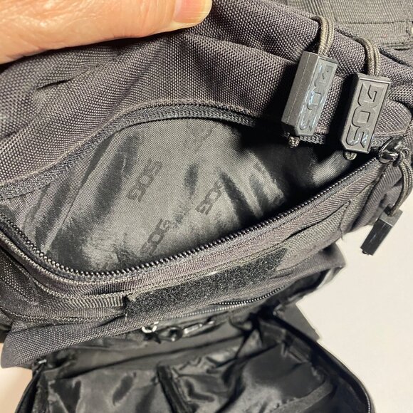 SOG 40L Tactical Backpack Black Durable Nylon Water-Resistant Multiple Compartme - Picture 8 of 10